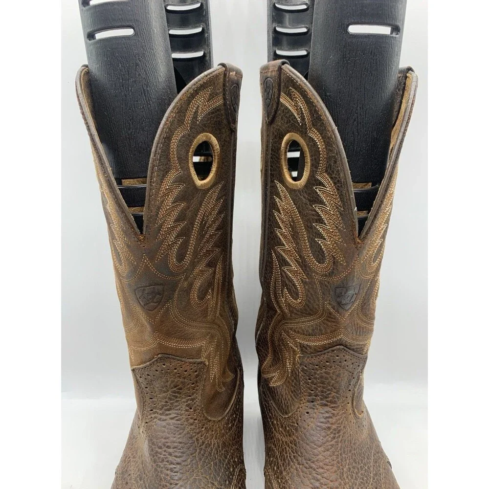 Ariat Heritage Roughstock Western Boots Mens US 10 D  Brown Leather Cowboy ATS